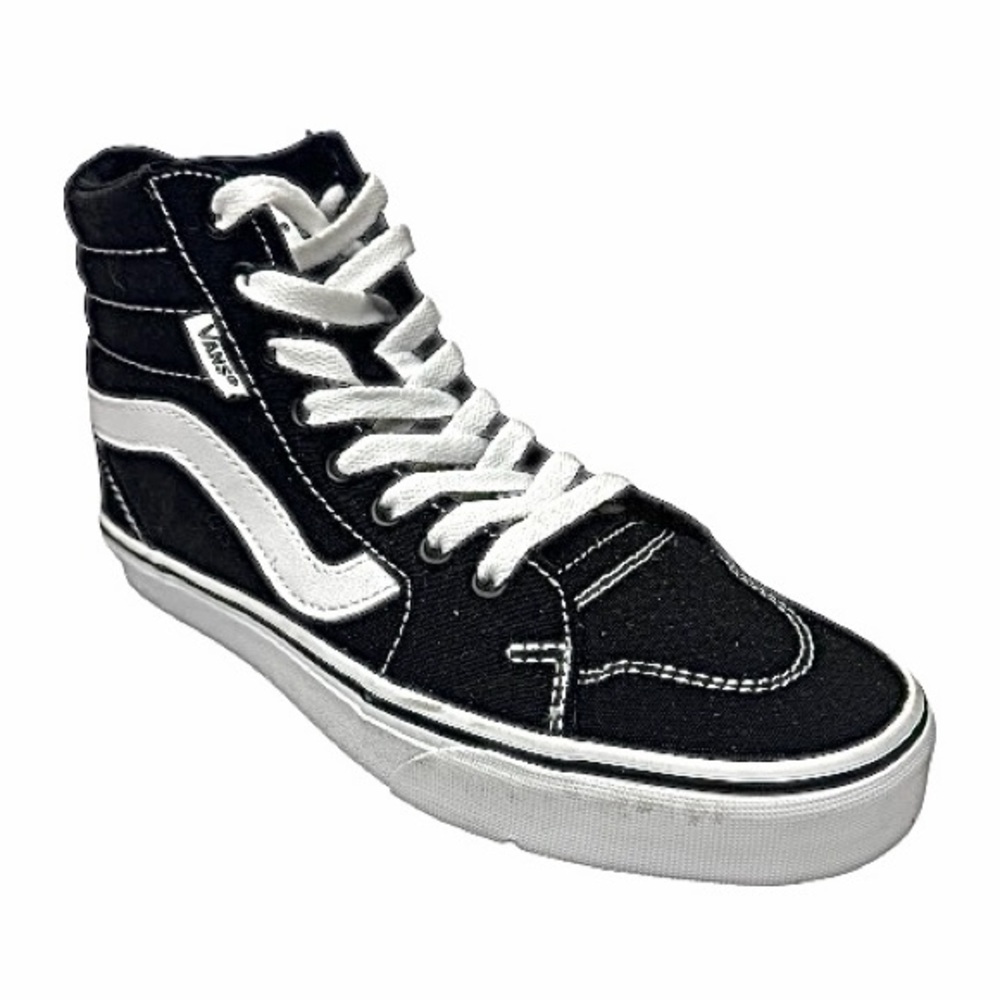 Vans Off The Wall High Tops Womens Size US 7 EU 37 Black Canvas Skateboard Shoes